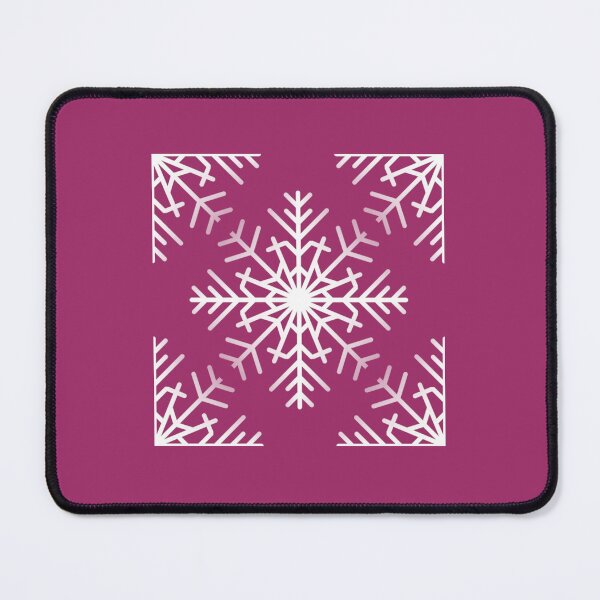 Item preview, Pink Christmas magenta snowflake winter silhouette designed and sold by by-jwp.