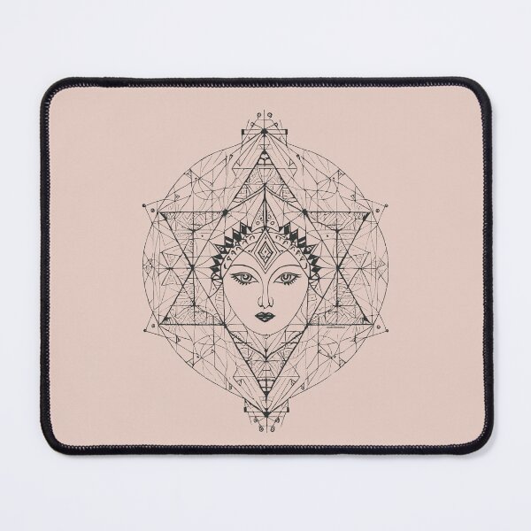 Item preview, Aztec Goddess in Black | Sacred Geometry Portraits designed and sold by monkeybusiness.pt.