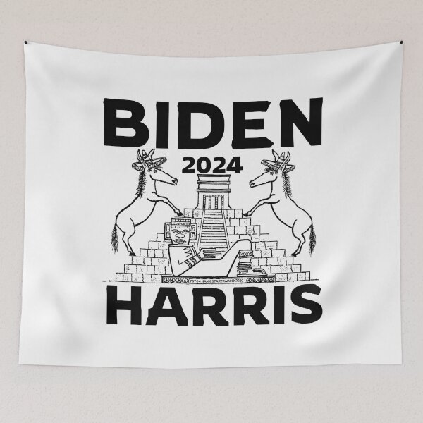Item preview, BIDEN ~ 2024 ~ HARRIS ~ CHACMOOL ~ PYRAMID ~ 2 DONKEYS ~ (CNVA-33) designed and sold by RodeoMalibu.