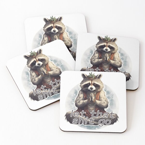 Item preview, Meditation yoga raccoon Let that shit go designed and sold by AngelinaBezm.