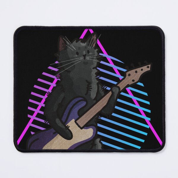 Item preview, Black Cat Playing Bass Guitar designed and sold by FelineEmporium.