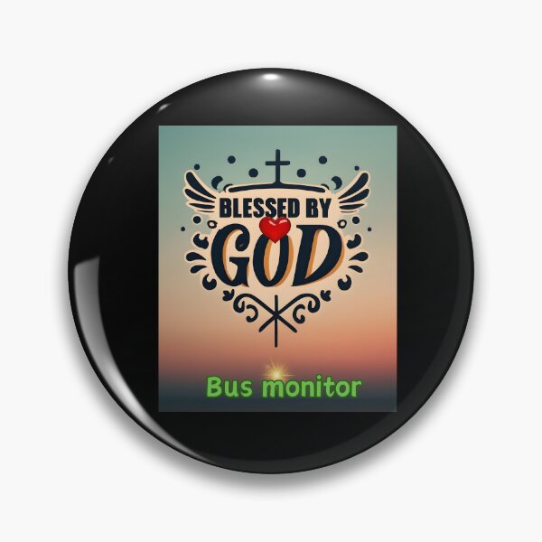 Item preview, BLESSED BY GOD BUS MONITOR designed and sold by carlos crane.