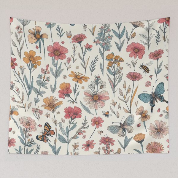 Item preview, Wild Flowers Pattern - Flowers, Floral, Flora, Vintage v2 designed and sold by erkabees.