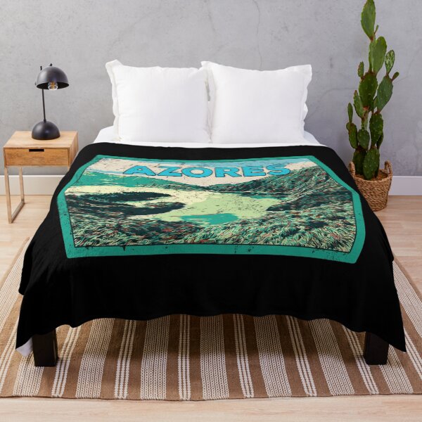 Item preview, Seven Cities Lagoon Splendor: Azores Landscape Illustration designed and sold by Lemomo-artworks.