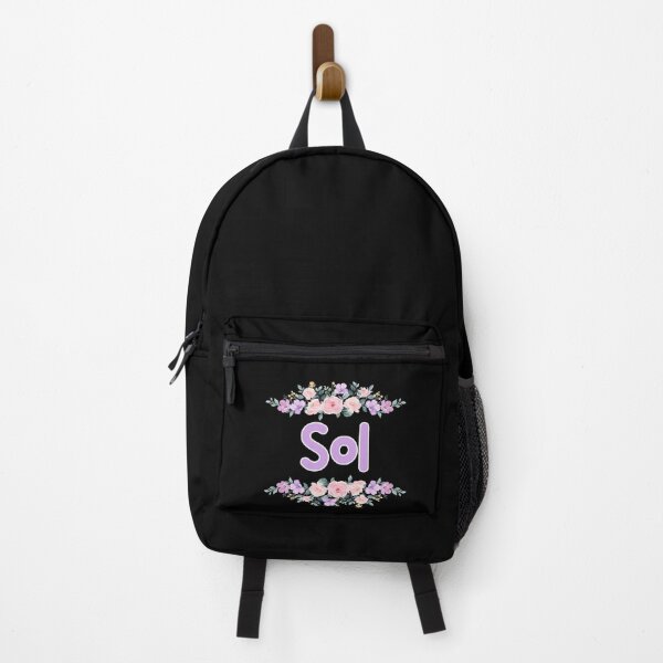Item preview, Purple Flower Sol Name Label (Black) designed and sold by NormadWorld.