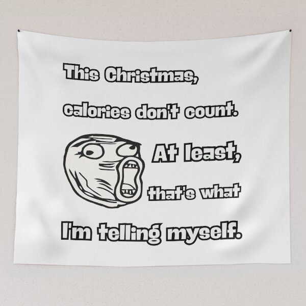 Item preview, Print: Christmas feasting. Christmas calories free |  designed and sold by GiveMeMood.