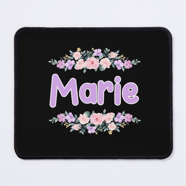 Item preview, Purple Flower Marie Name Label (Black) designed and sold by NormadWorld.