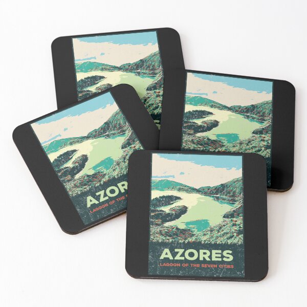 Item preview, Seven Cities Lagoon Splendor: Azores Landscape Illustration designed and sold by Lemomo-artworks.