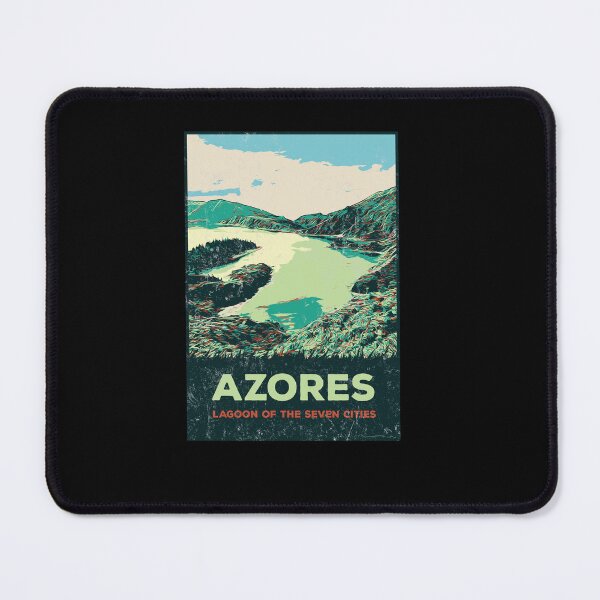 Item preview, Seven Cities Lagoon Splendor: Azores Landscape Illustration designed and sold by Lemomo-artworks.