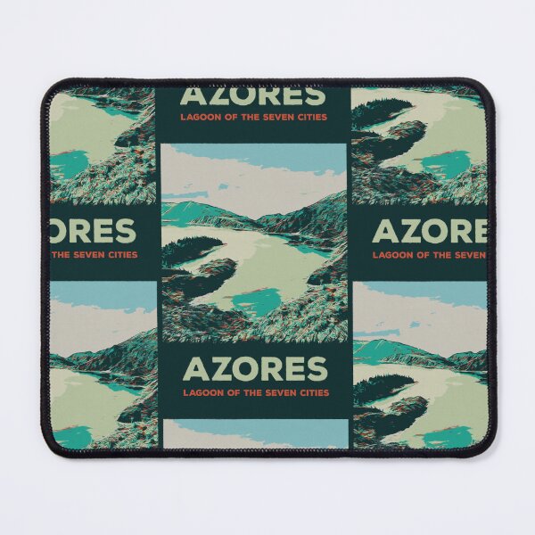 Item preview, Seven Cities Lagoon Splendor: Azores Landscape Illustration designed and sold by Lemomo-artworks.