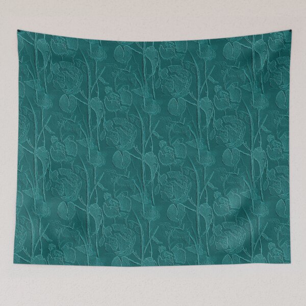 Item preview, My Patio Roses Green Monochromatic Pattern  designed and sold by Artistestella.