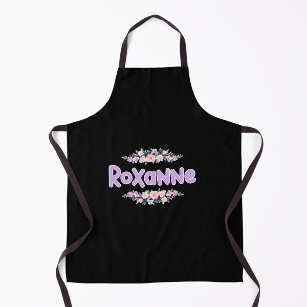 Item preview, Purple Flower Roxanne Name Label (Black) designed and sold by NormadWorld.