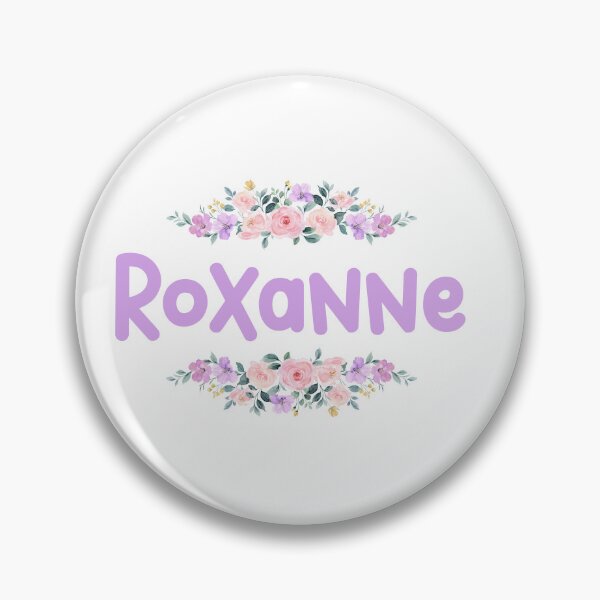 Item preview, Purple Flower Roxanne Name Label designed and sold by NormadWorld.