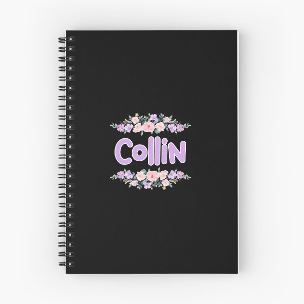 Item preview, Purple Flower Collin Name Label (Black) designed and sold by NormadWorld.