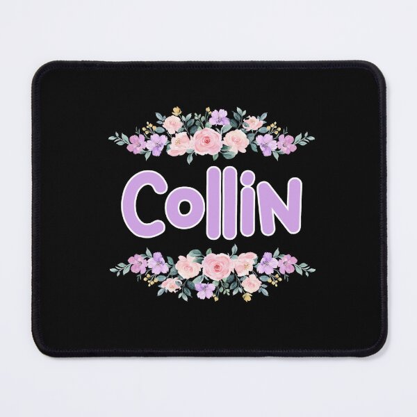 Item preview, Purple Flower Collin Name Label (Black) designed and sold by NormadWorld.