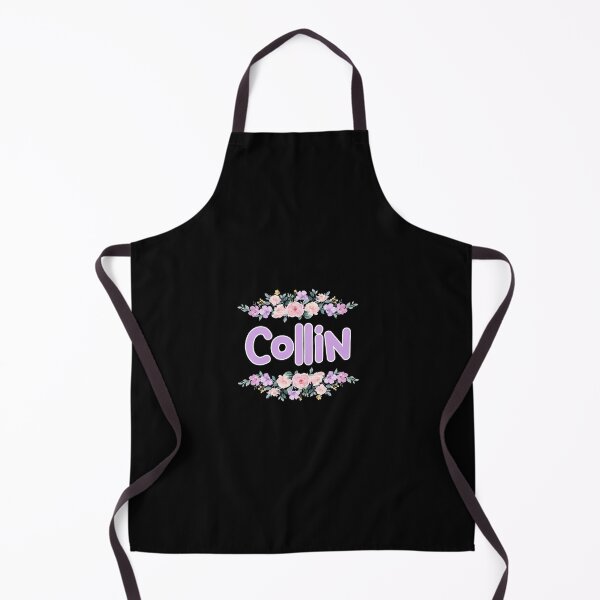 Item preview, Purple Flower Collin Name Label (Black) designed and sold by NormadWorld.