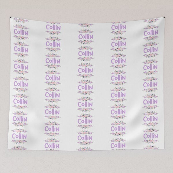 Item preview, Purple Flower Collin Name Label designed and sold by NormadWorld.