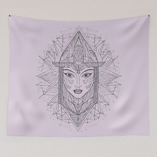 Item preview, Samurai Goddess in Black | Sacred Geometry Portraits designed and sold by monkeybusiness.pt.