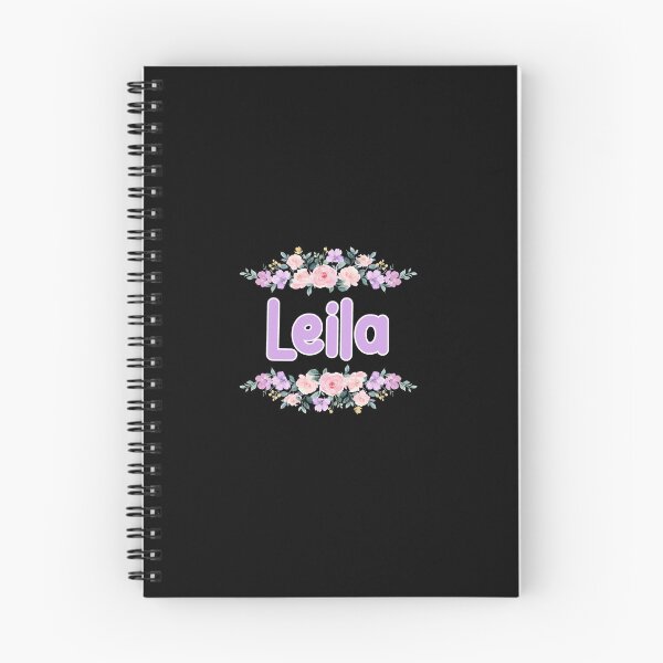 Item preview, Purple Flower Leila Name Label (Black) designed and sold by NormadWorld.