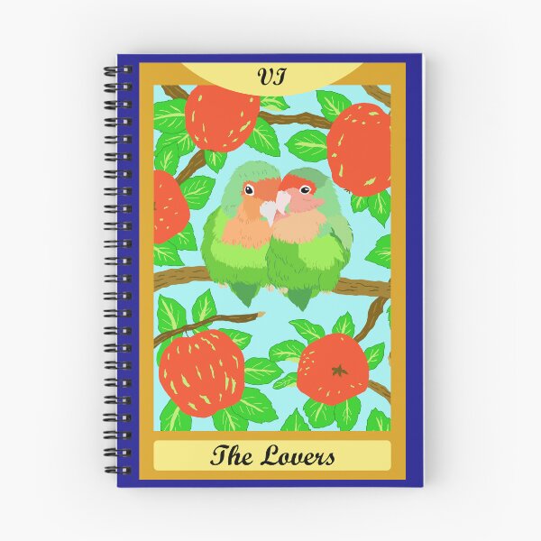 Item preview, The Lovers Lovebird Tarot Card designed and sold by TiffinByLK.