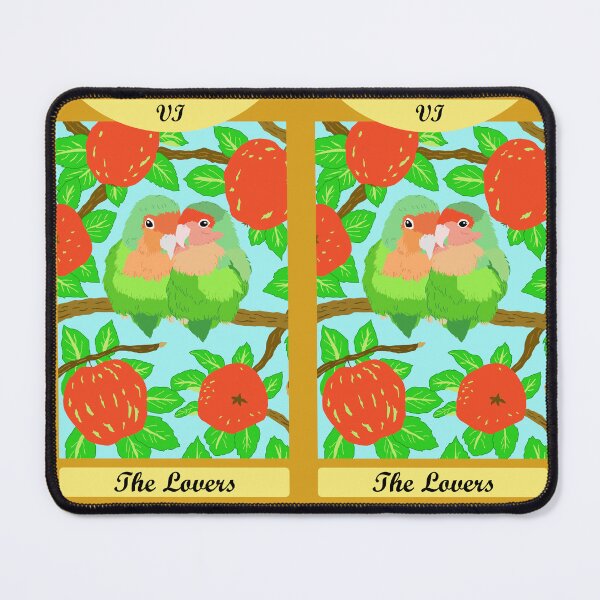Item preview, The Lovers Lovebird Tarot Card designed and sold by TiffinByLK.