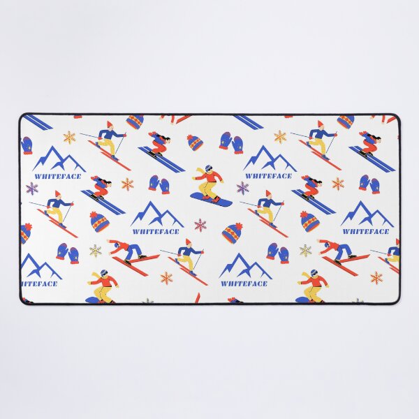 Item preview, Whiteface Mountain New York Adirondacks Ski Snowboard seamless pattern designed and sold by Vintage-TM.