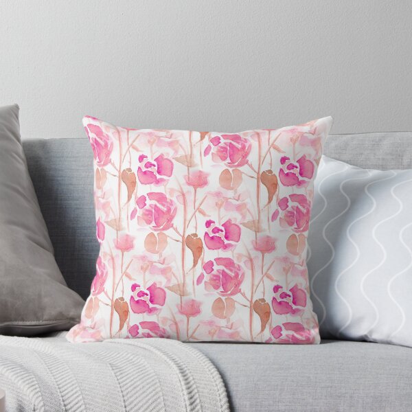 Item preview, My Patio Watercolor Rose in Pink Pattern  designed and sold by Artistestella.