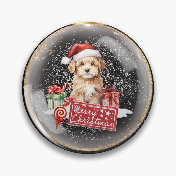Item preview, "Santa Puppy" Charming and Sweet Christmas Snow Puppy Design designed and sold by Lunardreams54.