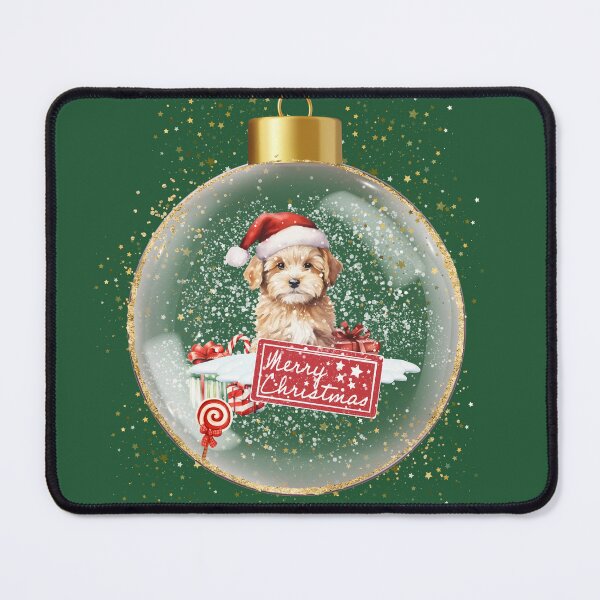 Item preview, "Santa Puppy" Charming and Sweet Christmas Snow Puppy Design designed and sold by Lunardreams54.