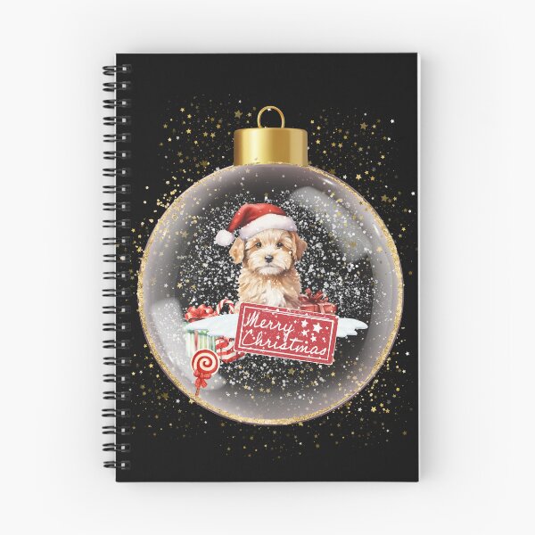 Item preview, "Santa Puppy" Charming and Sweet Christmas Snow Puppy Design designed and sold by Lunardreams54.