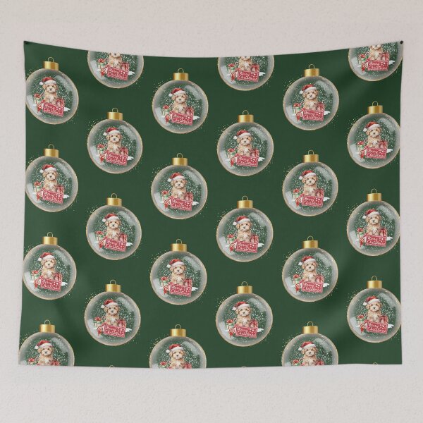 Item preview, "Santa Puppy" Charming and Sweet Christmas Snow Puppy Design designed and sold by Lunardreams54.