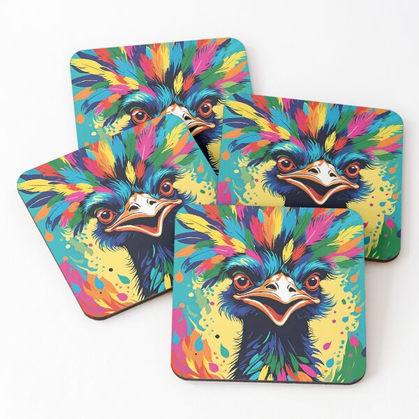 Item preview, PHYLLIS DILLER NEON EMU designed and sold by PIGCASSOSAIART.