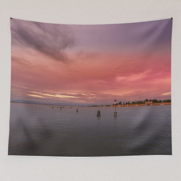 Item preview, Pink Sky over the lagoon in Venice at sunset designed and sold by MichaelBShannon.