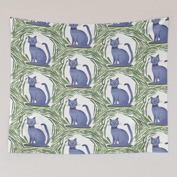 Item preview, Karma is a blue cat  designed and sold by 17Secrets.
