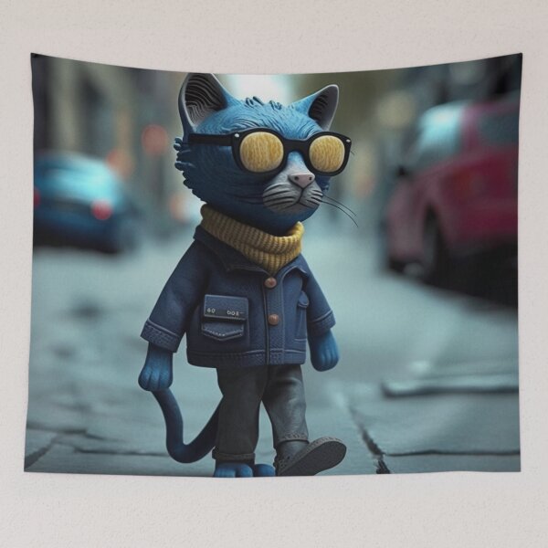 Item preview, Clay Hipster Cat 1 designed and sold by AstroRisq.