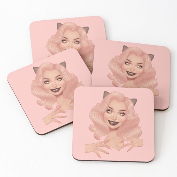 Item preview, Claws Out // Pink Retro Vintage Pinup Girl with Cat Ears designed and sold by Wendy-Stephens.