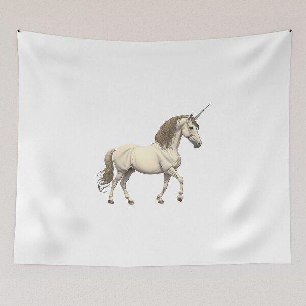 Item preview, White unicorn isolated on black background designed and sold by Sanan Israyilli.