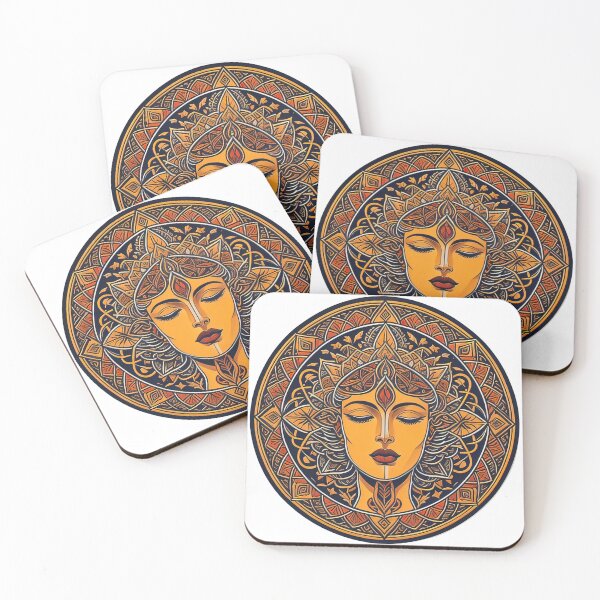 Item preview, Colorful vector illustration of the face of the ancient Greek goddess Agora designed and sold by Sanan Israyilli.