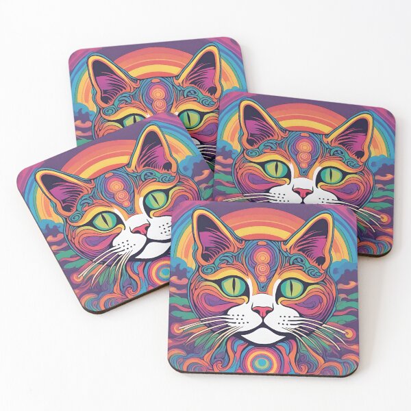 Item preview, Karma is a psychedelic cat  designed and sold by 17Secrets.