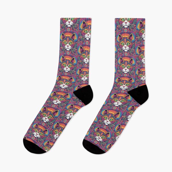 Item preview, Karma is a psychedelic cat  designed and sold by 17Secrets.
