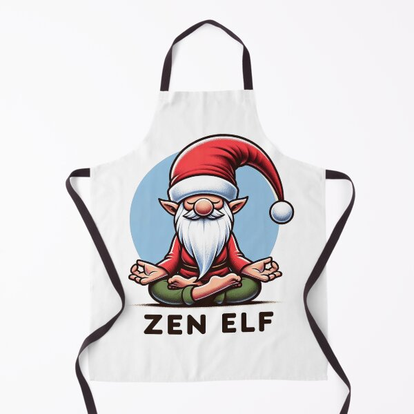 Item preview, Zen Elf Gnome in Santa Hat - Peaceful Humor designed and sold by PixelProphets.
