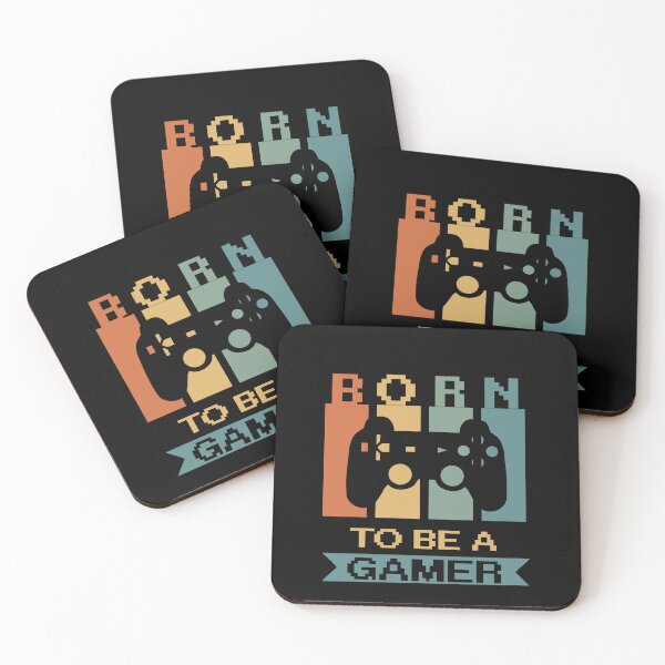 Item preview, 'Born To Be A Gamer' Quote In Vintage Retro Style designed and sold by MusesWhispers.