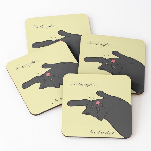 Item preview, No Thought Head Empty Cat designed and sold by Just-2-Raccoons.