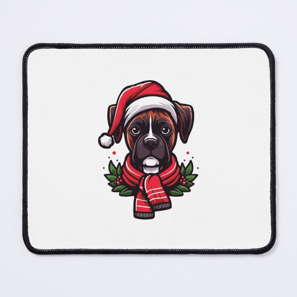 Item preview, Christmas Brindle Boxer Dog Vector Art designed and sold by Arterx.