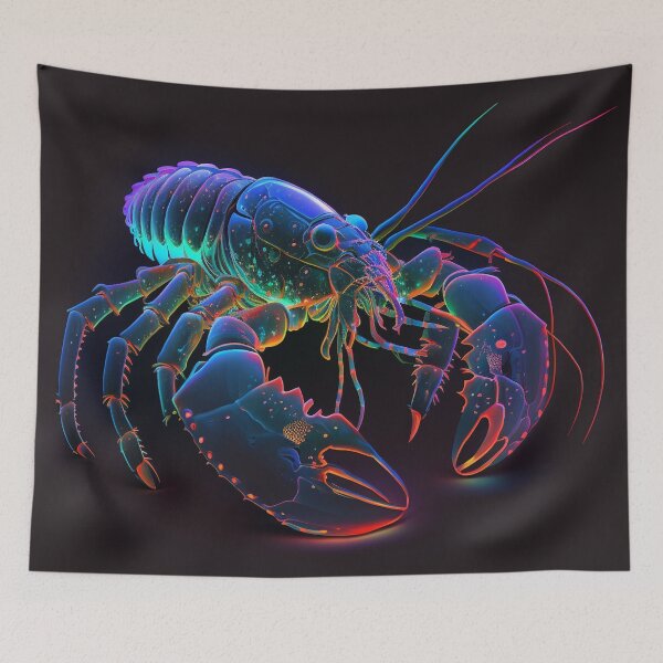 Item preview, Lobster Neon Art 1 designed and sold by AstroRisq.