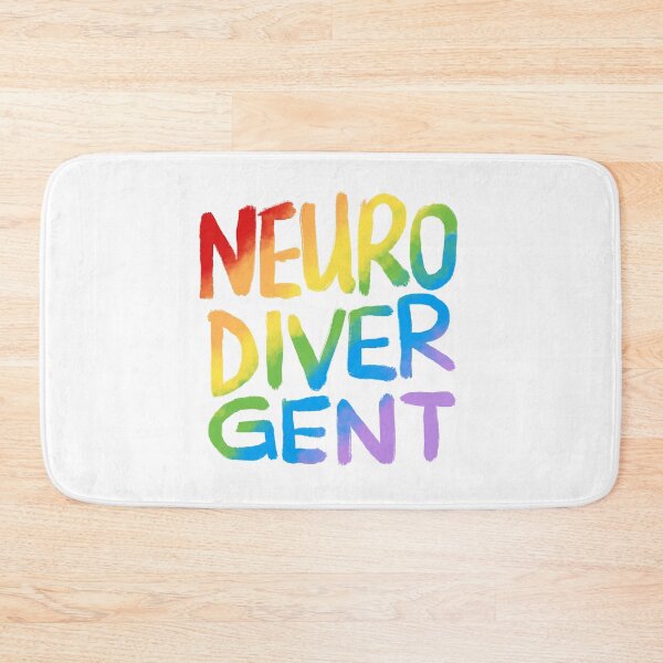 Item preview, Neurodivergent (Rainbow Text) designed and sold by JillPillDesign.