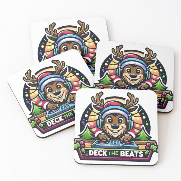 Item preview, Deck the Beats - Reindeer DJ at Christmas Booth designed and sold by PixelProphets.