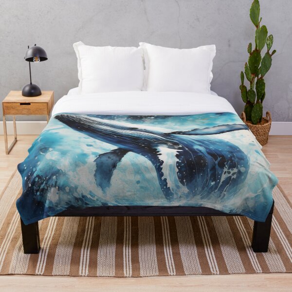 Aperçu de l'œuvre Enchantement sous-marin : l'art numérique des baleines qui transforme votre espace en un océan d'inspiration. créée et vendue par Artedig.