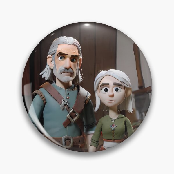 Item preview, Geralt and Ciri - Witcher claymation designed and sold by Singion.