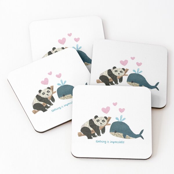 Item preview, love of panda and whale designed and sold by Mozyden.